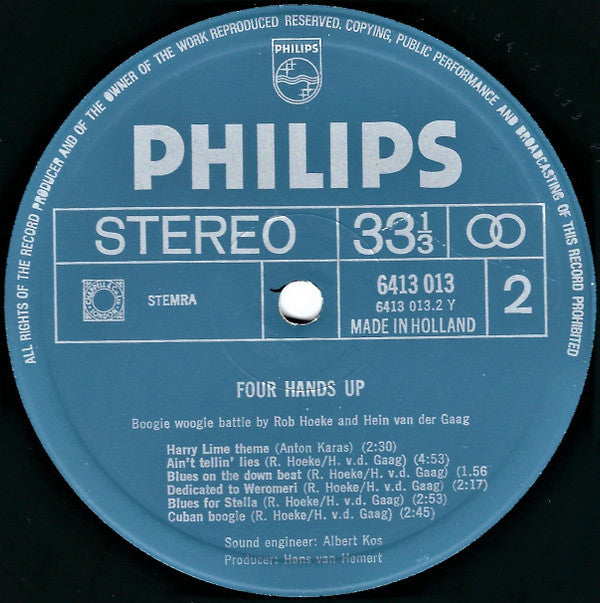 Rob Hoeke And Hein van der Gaag - Four Hands Up (LP) 45194