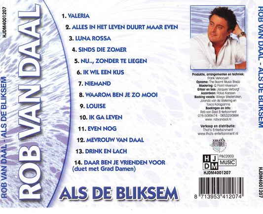 Rob Van Daal - Als De Bliksem (CD) Compact Disc Goede Staat "VINYLSINGLES.NL"