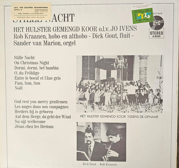 Hulster Gemengd Koor O.L.V. Jo Ivens, Rob Kraanen, Dick Gout, Sander van Marion - Stille Nacht (LP) Vinyl LP Vinyl Very Good (VG) <br> Hoes Good Plus (G+)