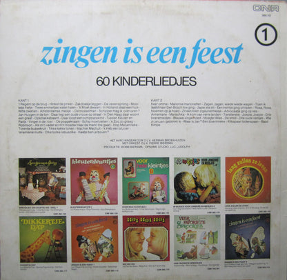 Kinderkoor Jacob Hamel - Zingen Is Een Feest 1 - 60 Kinderliedjes (LP) Vinyl LP Vinyl Goed / Hoes Zie Foto