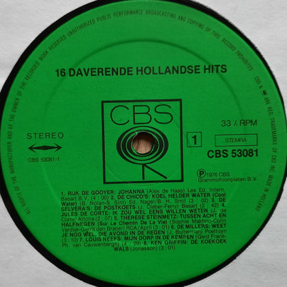 Various - 16 Daverende Hollandse Hits (LP)