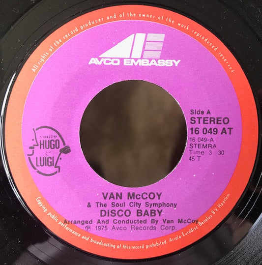 Van McCoy & The Soul City Symphony - Disco Baby 38713 Vinyl Singles Hoes: Generic