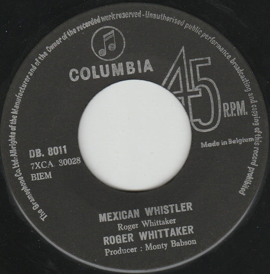 Roger Whittaker - Mexican Whistler Vinyl Singles Vinyl Very Good (VG) <br> Hoes Generic