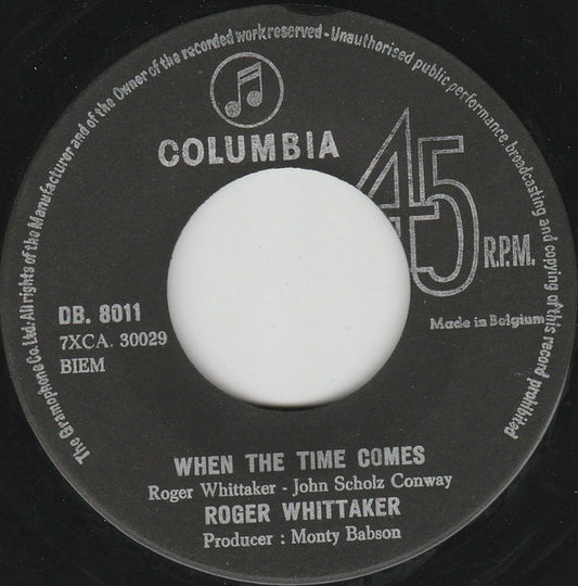 Roger Whittaker - Mexican Whistler Vinyl Singles Vinyl Zeer Goed / Hoesje Generic "VINYLSINGLES.NL"