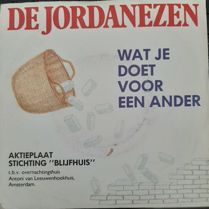 Jordanezen - Aktieplaat Stichting Blijf Thuis Vinyl Singles Vinyl Very Good (VG) <br> Hoes Good Plus (G+)