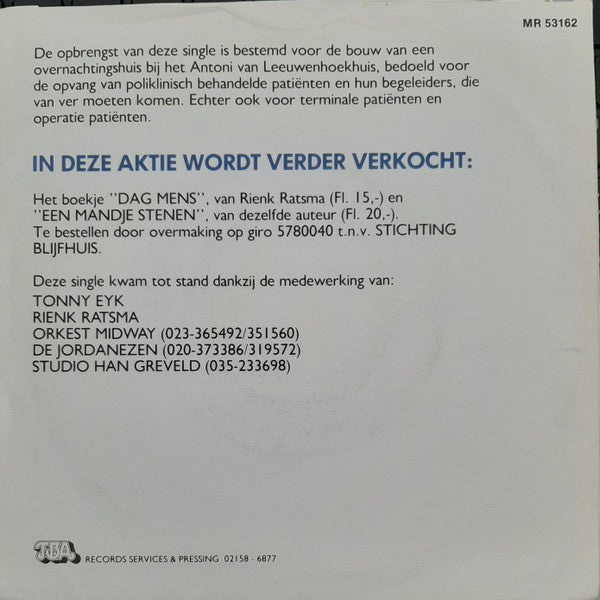 Jordanezen - Aktieplaat Stichting Blijf Thuis Vinyl Singles Vinyl Very Good (VG) <br> Hoes Good Plus (G+)