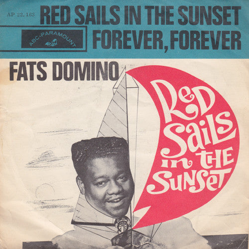 Fats Domino - Red Sails In The Sunset Vinyl Singles Vinyl Very Good (VG) <br> Hoes Good Plus (G+)