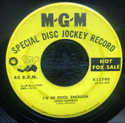 Jimmy C. Newman - I'd Be Fool Enough Vinyl Singles Vinyl Goed / Hoes Generic