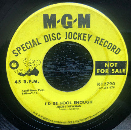 Jimmy C. Newman - I'd Be Fool Enough Vinyl Singles Vinyl Goed / Hoes Generic