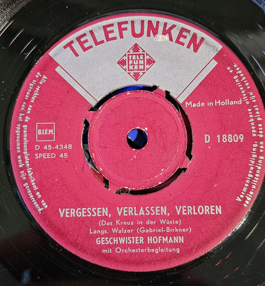 Geschwister Hofmann - Vergessen, Verlassen, Verloren Vinyl Singles Goede Staat