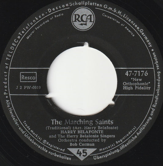 Harry Belafonte - The Marching Saints Vinyl Singles Vinyl Goed / Hoes Generic