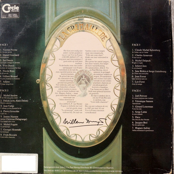 Various - Vive La France * - Grote Franse Successen Vinyl LP Dubbel Vinyl Very Good (VG) <br> Hoes Good Plus (G+)