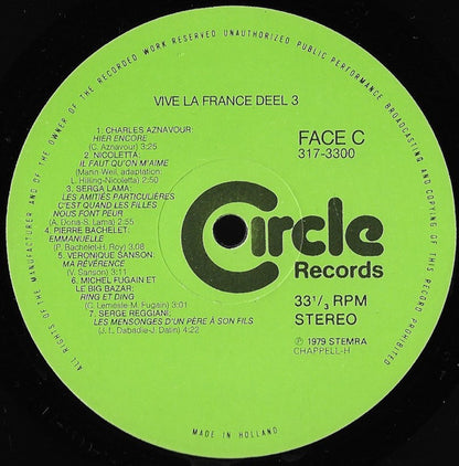 Various - Vive La France 3 - Grote Franse Successen (LP) Vinyl LP Dubbel Vinyl Very Good (VG) <br> Hoes Good Plus (G+)
