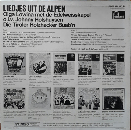 Olga Lowina, Die Tiroler Holzhacker Bub'n - Liedjes Uit De Alpen (LP)
