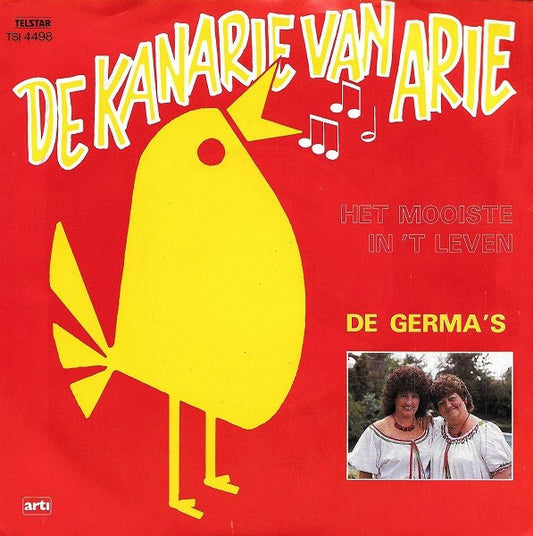 Germa's - De Kanarie Van Arie (B-Keus) Vinyl Singles Vinyl Goed / Hoes Redelijk