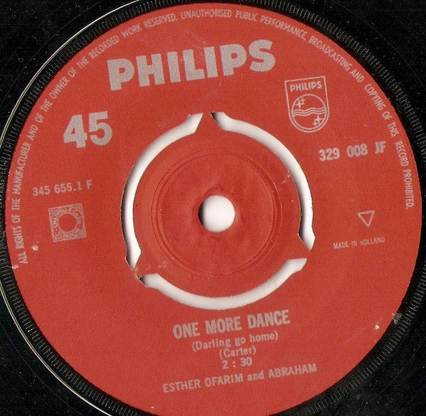 Esther Ofarim And Abraham - One More Dance 04556 Vinyl Singles Hoes: Generic