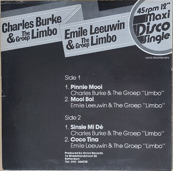 Charles Burke - Pinnie Mooi (Maxi-Single) Maxi-Singles Vinyl Very Good (VG) <br> Hoes Good Plus (G+)