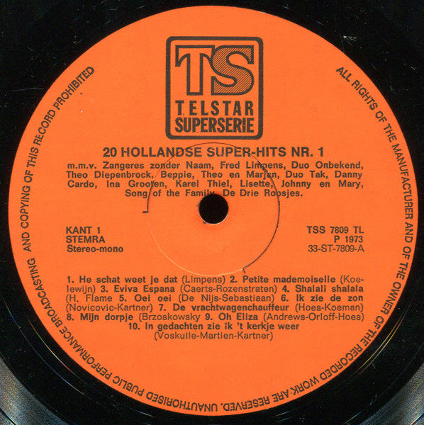 Various - 20 Hollandse Superhits (LP) 43609 Vinyl LP Goede Staat