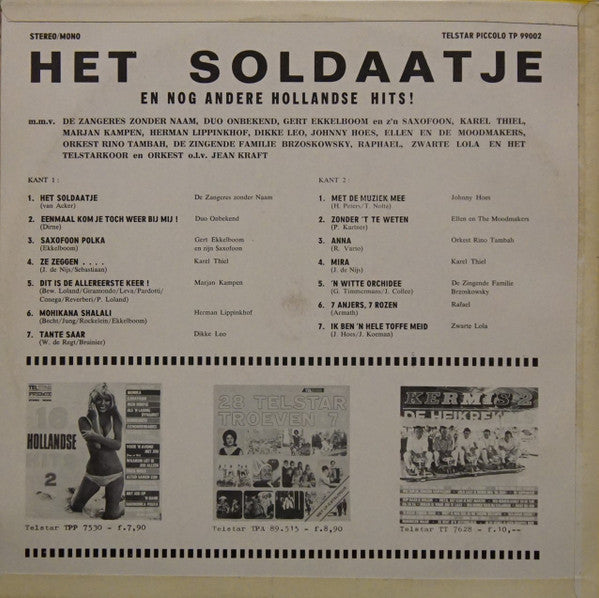 Various - Het Soldaatje En Nog Meer Hollandse Hits (LP) 52189