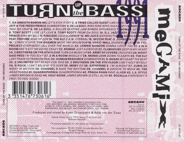 Various - Turn Up The Bass Megamix (CD) Compact Disc Goede Staat