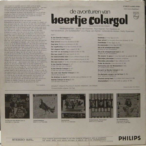 Beertje Colargol - De Avonturen Van Beertje Colargol (LP) 50841 Vinyl LP Goede Staat