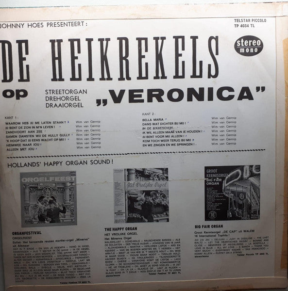 Draaiorgel "De Veronica" - de Heikrekels Op Veronica! (LP) Vinyl LP Vinyl Very Good (VG) <br> Hoes Good Plus (G+)