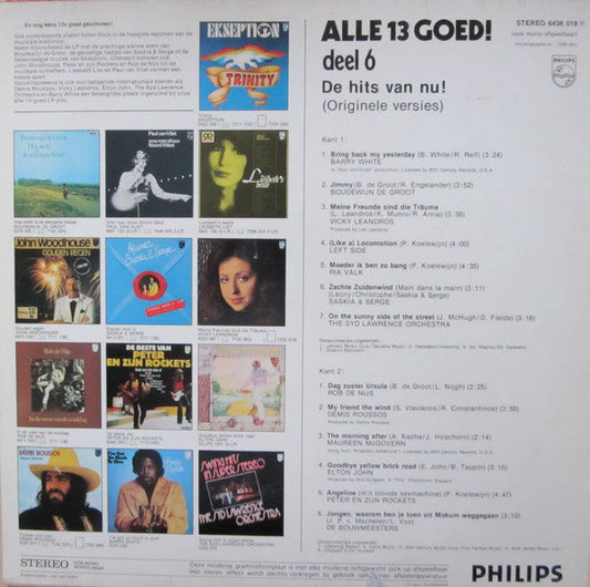Various - Alle 13 Goed! Deel 6 (LP) Vinyl LP Vinyl Zeer Goed / Hoesje Goed "VINYLSINGLES.NL"