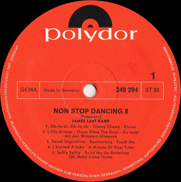 James Last - Non Stop Dancing 8 (LP) 49642 Vinyl LP Goede Staat