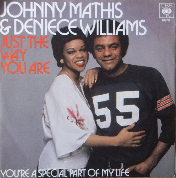 Johnny Mathis & Deniece Williams - Just The Way You Are Vinyl Singles Goede Staat