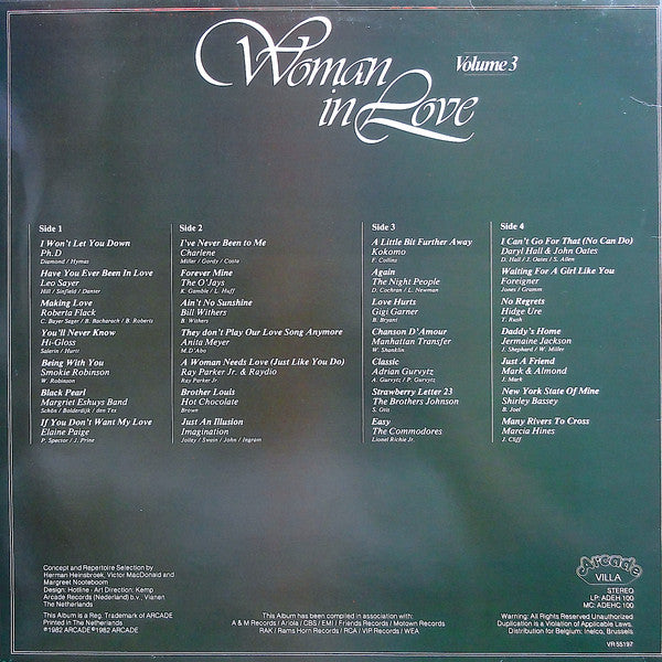 Various - Woman In Love Volume 3 (LP) Vinyl LP Dubbel Vinyl (VG) <br> Hoes (G+)