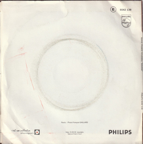 Marie-France Roussel - Rousse Vinyl Singles Vinyl Very Good (VG) <br> Hoes Good Plus (G+)