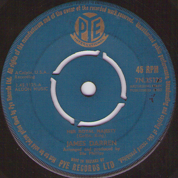 James Darren - Her Royal Majesty 19381 Vinyl Singles Zeer Goede Staat