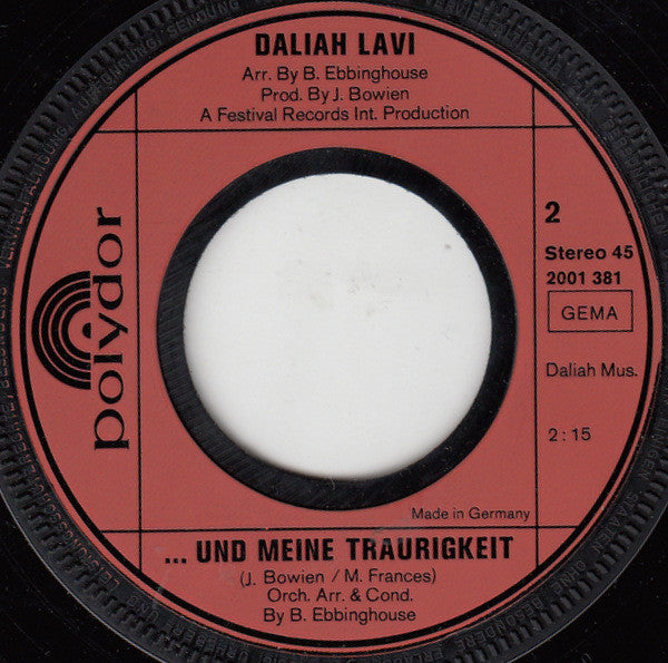 Daliah Lavi - Meine Art, Liebe Zu Zeigen Vinyl Singles
