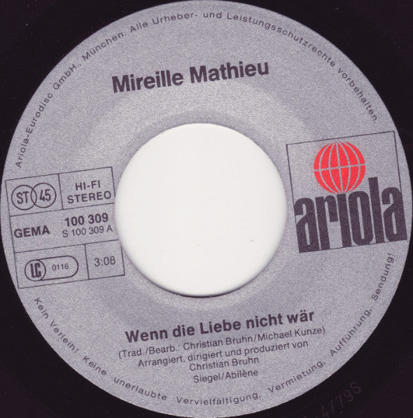 Mireille Mathieu - Wenn Die Liebe Nicht Wär
