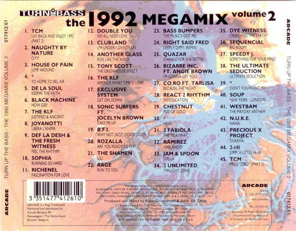 Various - Turn Up The Bass - The Megamix Volume * (CD) Compact Disc Goede Staat