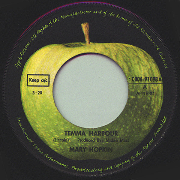 Mary Hopkin - Temma Harbour Vinyl Singles Vinyl Very Good (VG) <br> Hoes Generic