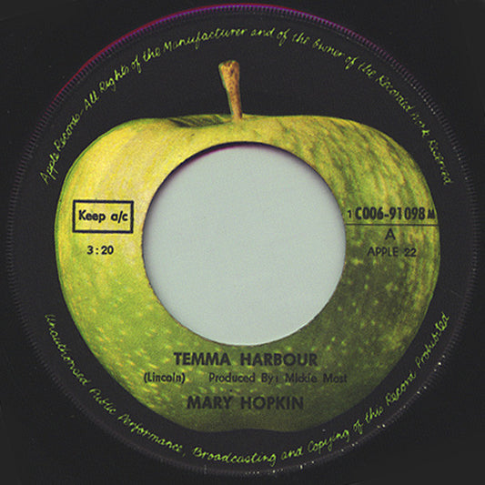 Mary Hopkin - Temma Harbour Vinyl Singles Vinyl Very Good (VG) <br> Hoes Generic
