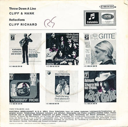 Cliff Richard And Hank Marvin / Cliff Richard - Throw Down A Line 33777 Vinyl Singles Goede Staat