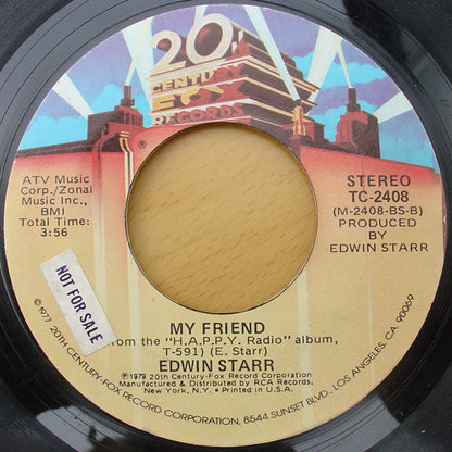 Edwin Starr - H.A.P.P.Y. Radio Vinyl Singles Vinyl Very Good (VG) <br> Hoes Generic