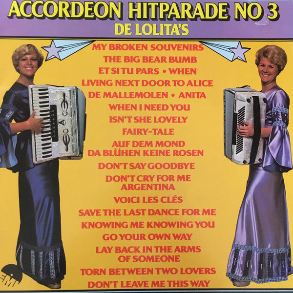 Lolita's - Accordeon Hitparade No * (LP) Vinyl LP Vinyl Very Good (VG) <br> Hoes Good Plus (G+)