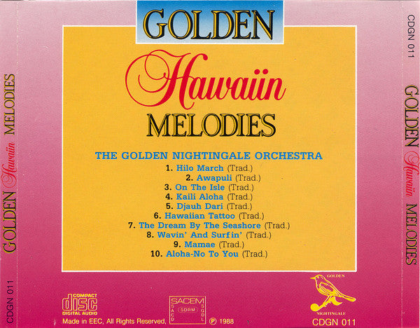 Golden Nightingale Orchestra - Golden Hawaiin Melodies (CD) Compact Disc Goede Staat