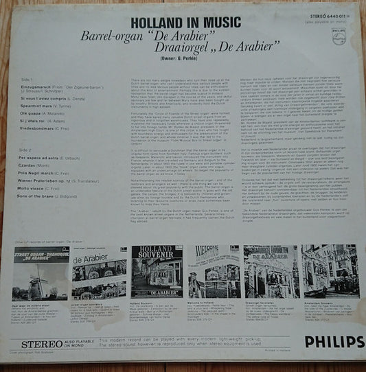 Draaiorgel De Arabier - Holland In Music (LP) Vinyl LP Vinyl Zeer Goed / Hoesje Goed "VINYLSINGLES.NL"