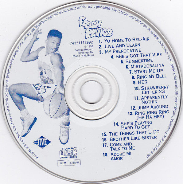 Various - The Fresh Prince Of Bel-Air The Original Soundtrack (CD) Compact Disc Goede Staat