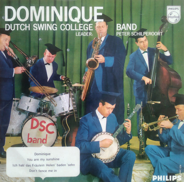 Dutch Swing College Band - Dominique Vinyl Singles EP Vinyl Very Good (VG) <br> Hoes Good Plus (G+)