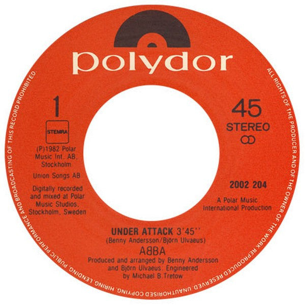 ABBA - Under Attack 39644 Vinyl Singles Goede Staat