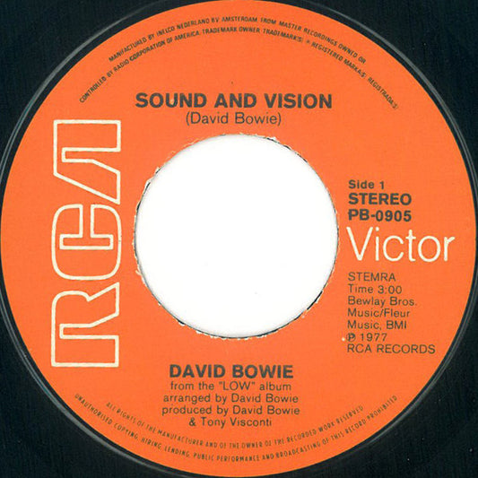 David Bowie - Sound And Vision Vinyl Singles Media: VG <br> Hoes: G+