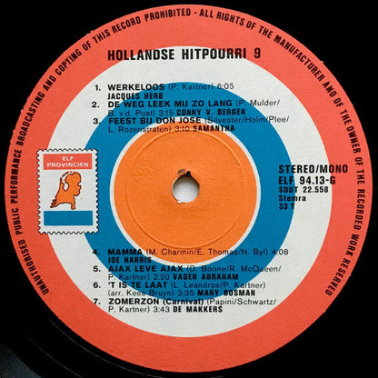 Various - Hollandse Hitpourri * (LP) Vinyl LP Vinyl Very Good (VG) <br> Hoes Good Plus (G+)