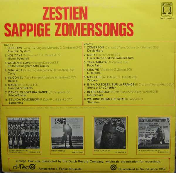 Various - Zestien Sappige Zomersongs (LP) 52340 Vinyl LP Vinyl Very Good (VG) <br> Hoes Good Plus (G+)