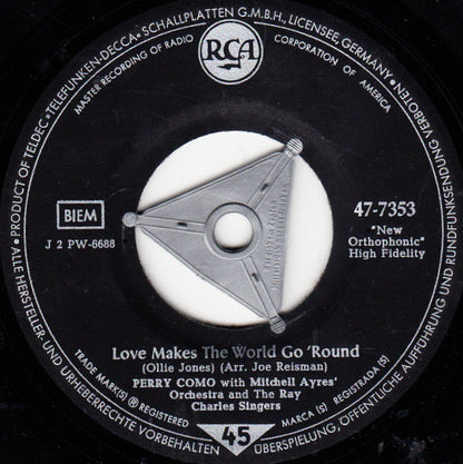 Perry Como - Love Makes The World Go 'Round Vinyl Singles Vinyl (VG) <br> Hoes Generic