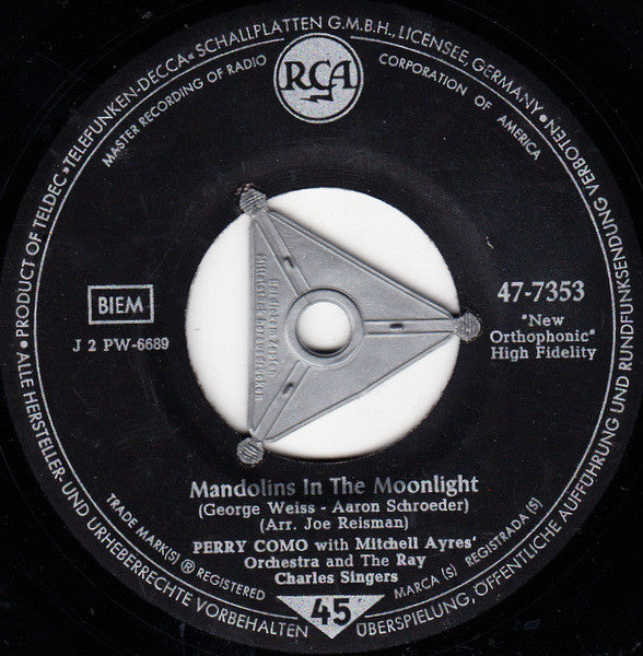 Perry Como - Love Makes The World Go 'Round Vinyl Singles Vinyl (VG) <br> Hoes Generic